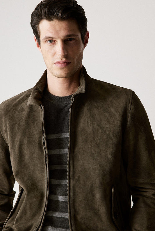 MA CLOTHING Article  #2408 Regular Fit Suede Jacket